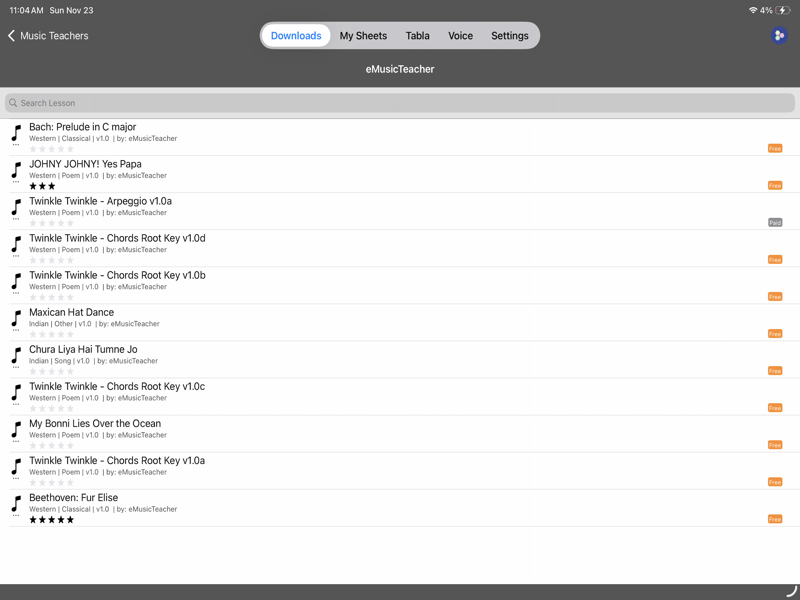 iPad - Music Sheets Download