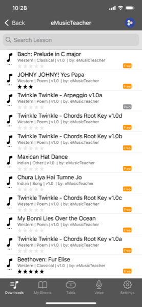 iPhone - Music Sheets from Teachers